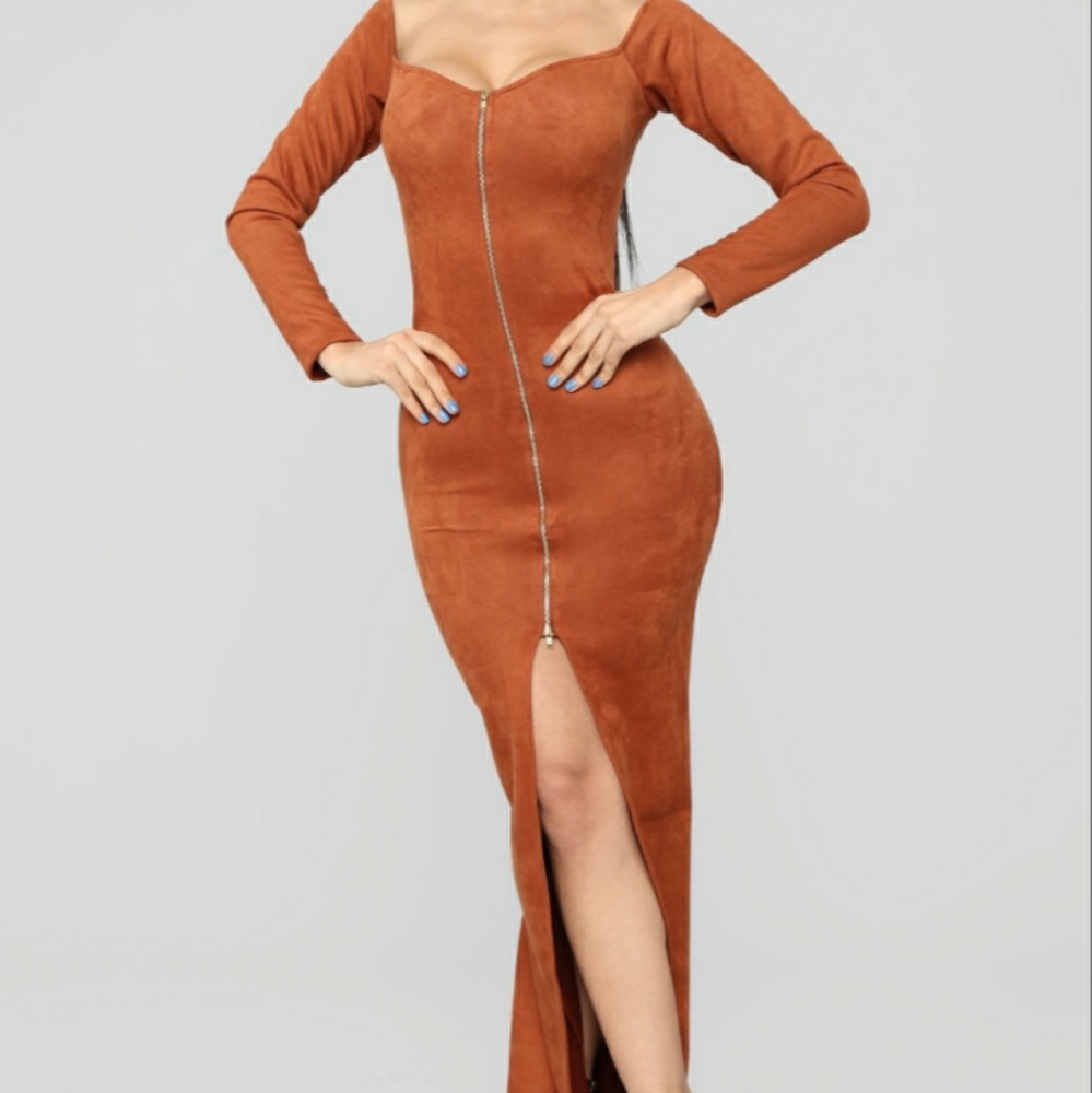 Maxi Camel Dress